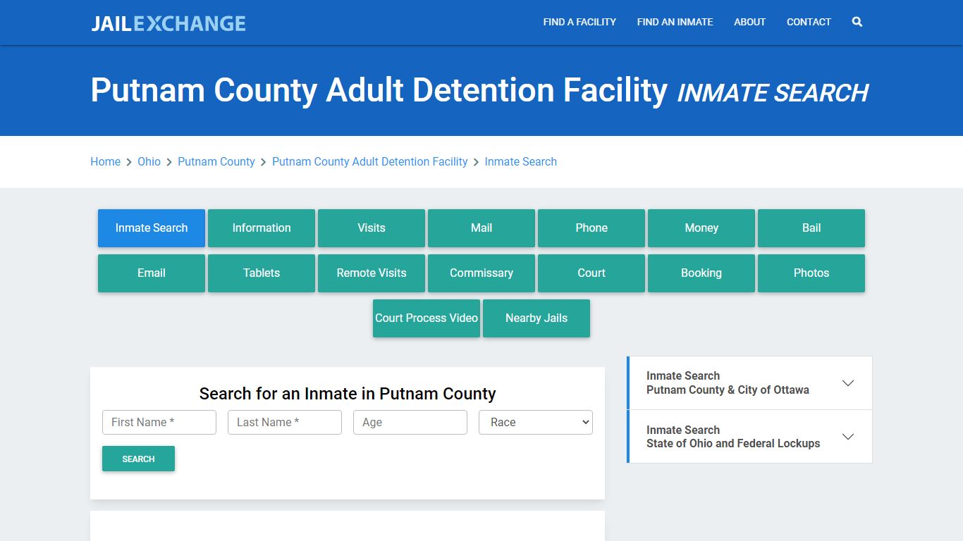 Putnam County Adult Detention Facility Inmate Search - Jail Exchange